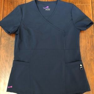 Navy Lynx scrub top